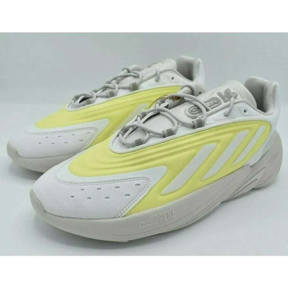 NWB Adidas Originals Men Size 12 Ozelia White‎ Yellow Grey Sneaker Shoes GZ9176